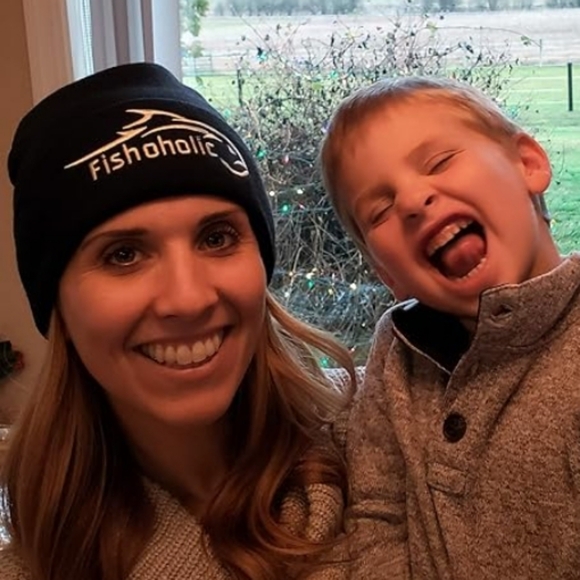 Fishing Outdoors Beanie Watch Skull Cap Stocking Hat Embroidered Logo Black NWT - Picture 3 of 7